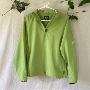 Adidas climaproof green quarter zip